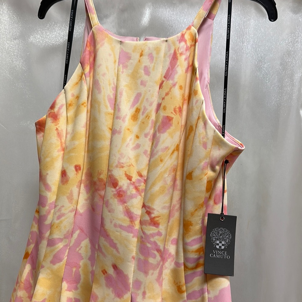 NWT VC Yellow Printed Scuba Dress - Size 14